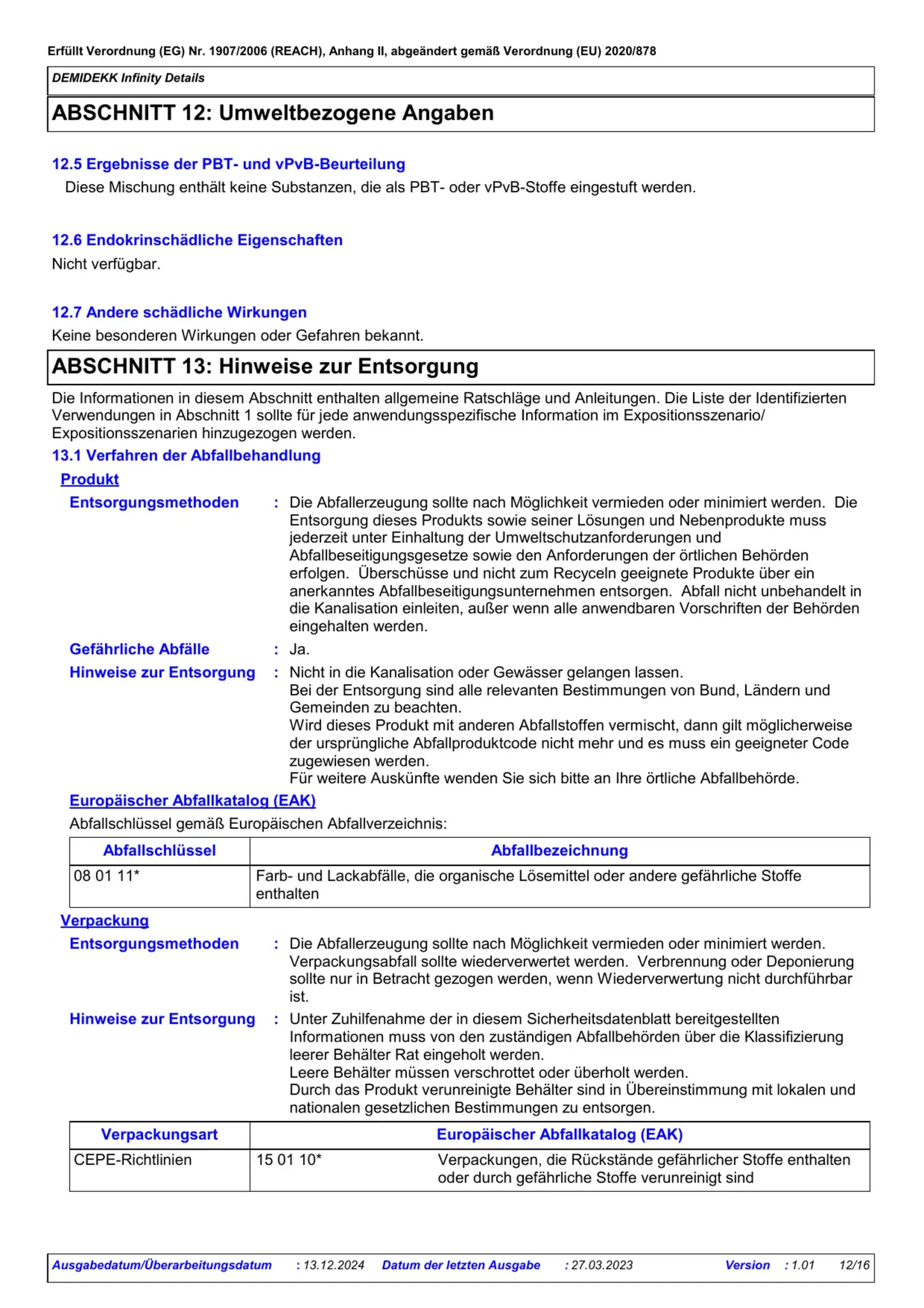 Sicherheitsdatenblatt Jotun Demidekk Infinity Details Seite 12