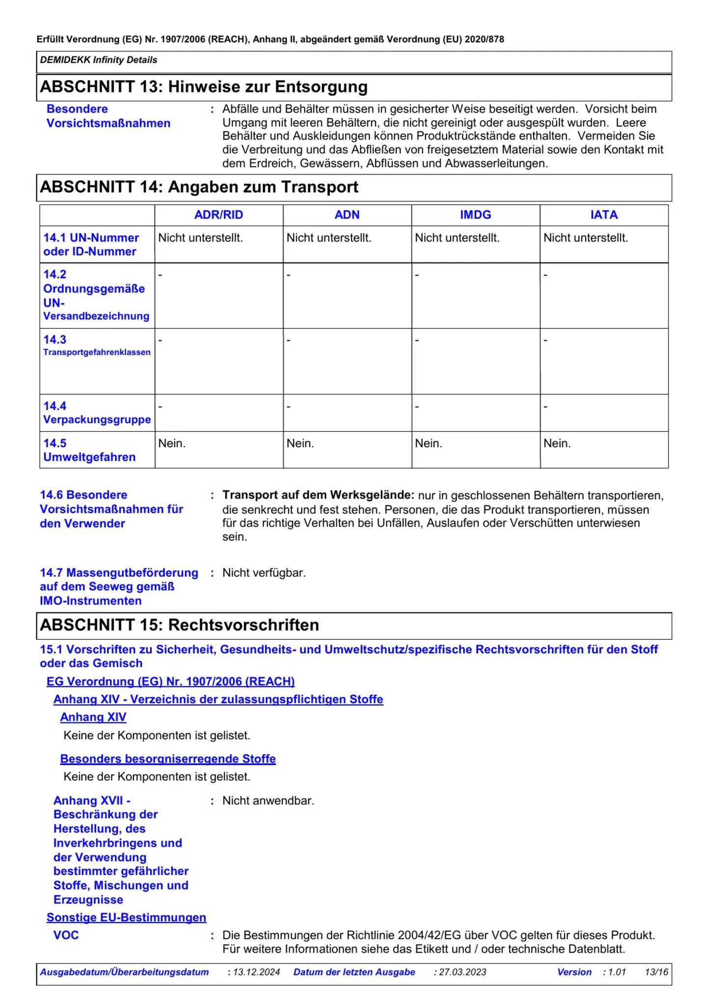 Sicherheitsdatenblatt Jotun Demidekk Infinity Details Seite 13