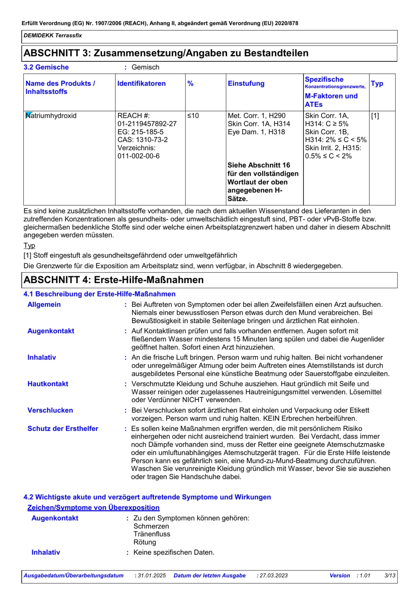 Sicherheitsdatenblatt Jotun Demidekk Terrassfix Seite 3