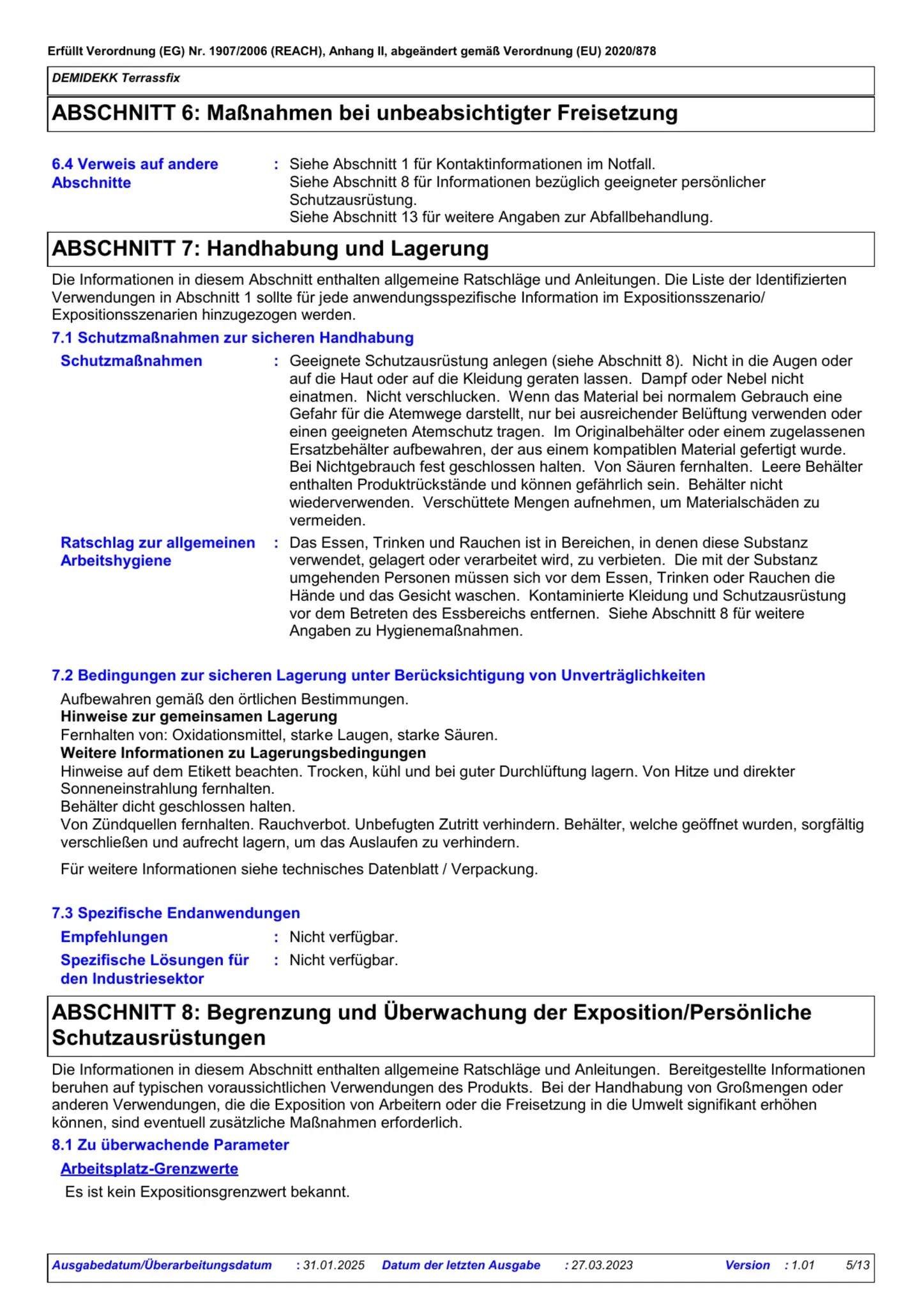 Sicherheitsdatenblatt Jotun Demidekk Terrassfix Seite 5
