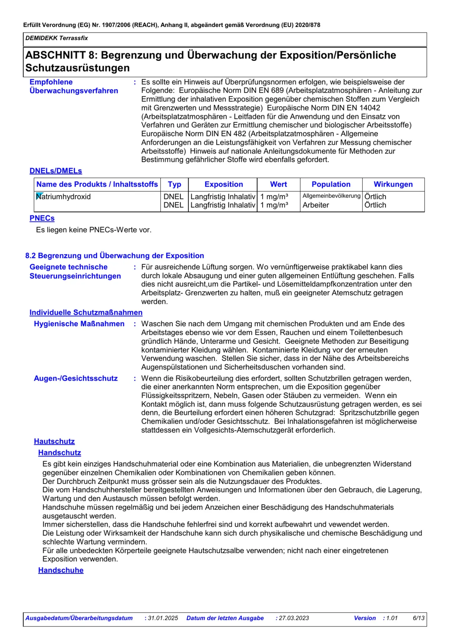 Sicherheitsdatenblatt Jotun Demidekk Terrassfix Seite 6