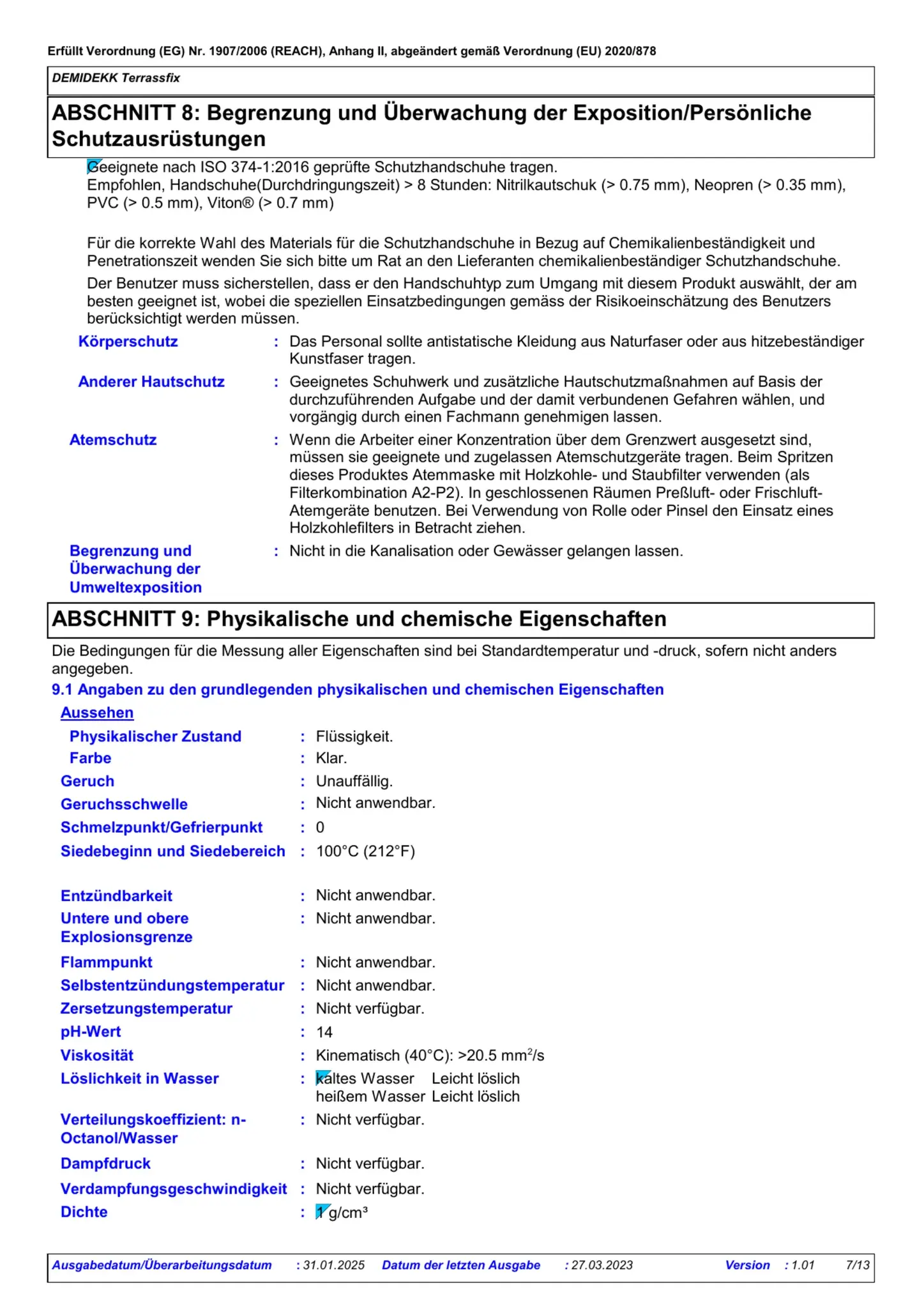 Sicherheitsdatenblatt Jotun Demidekk Terrassfix Seite 7