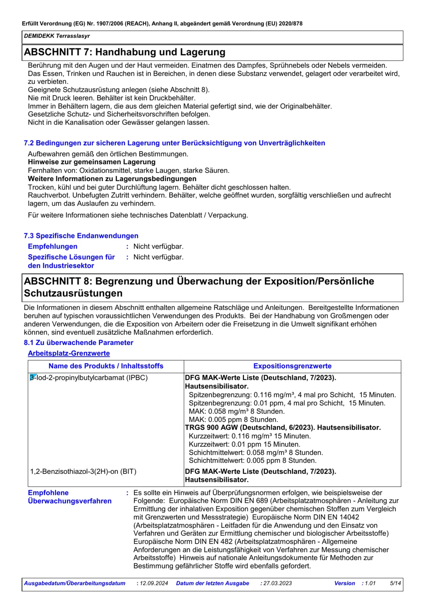 Sicherheitsdatenblatt Jotun Demidekk Terrasslasyr Seite 5