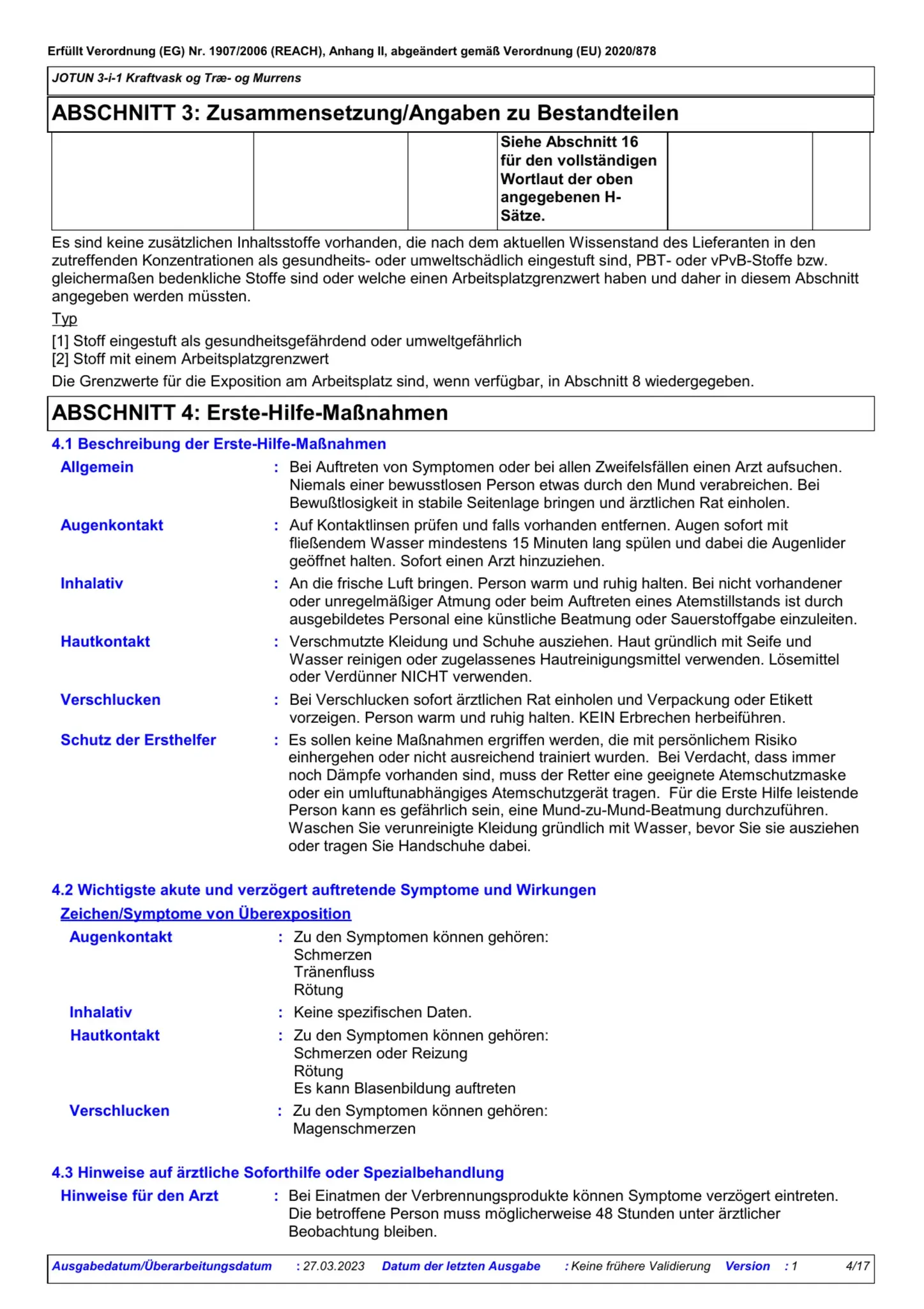 Sicherheitsdatenblatt Jotun Kraftvask Seite 4