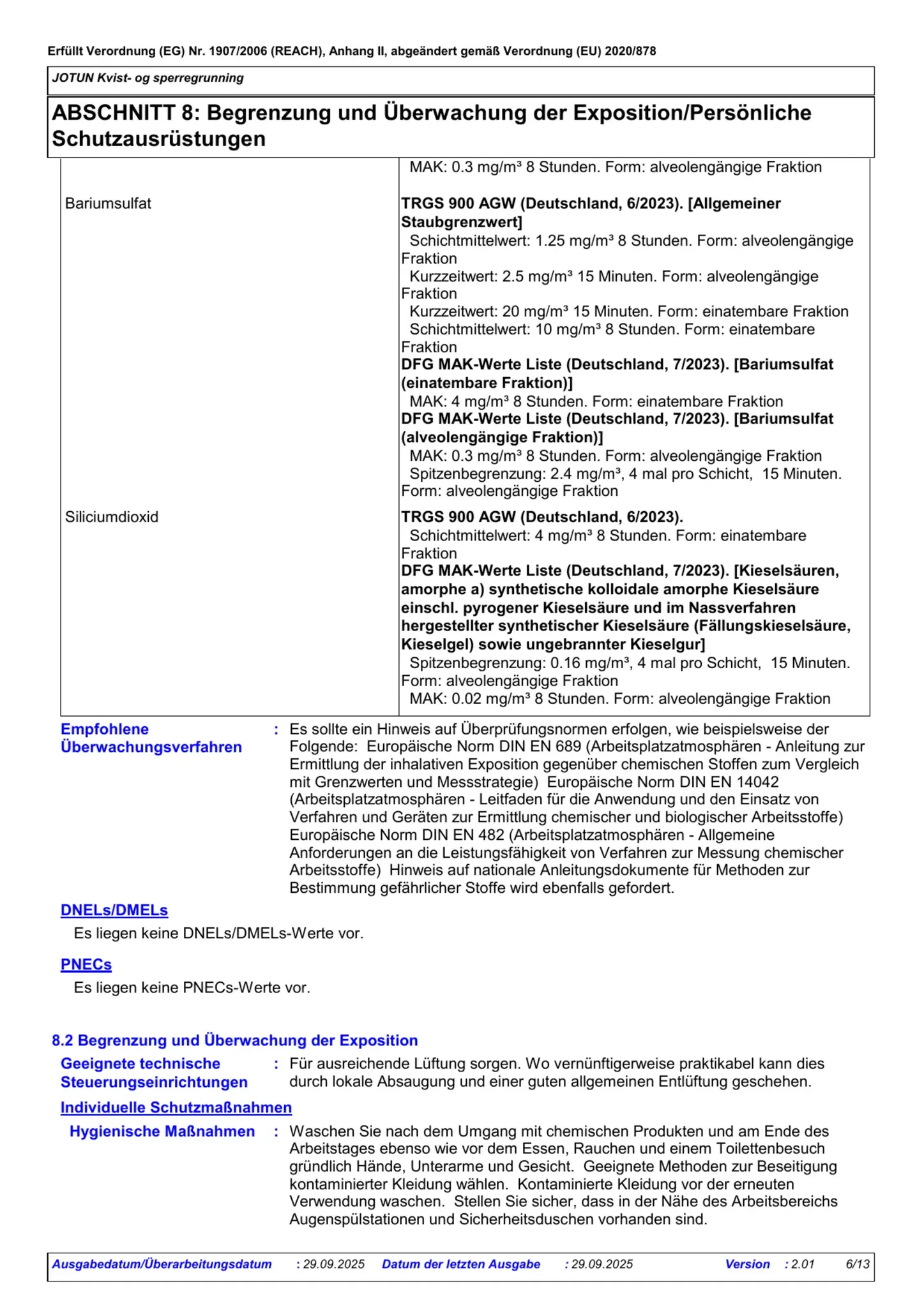 Sicherheitsdatenblatt Jotun Kvist og Sperregrunning Seite 6