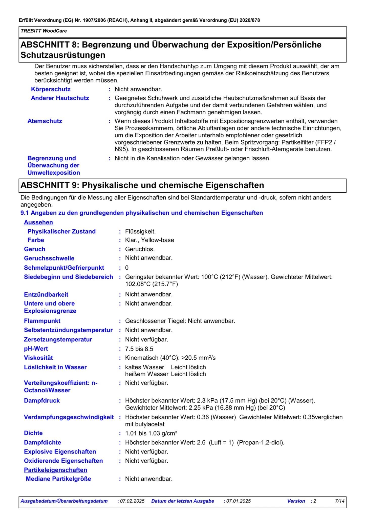 Sicherheitsdatenblatt Jotun Trebitt Woodcare Seite 7