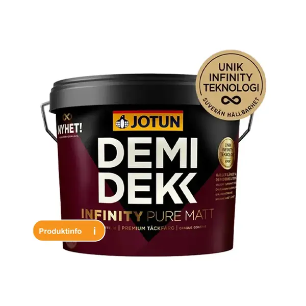 Jotun Demidekk Infinity Pure Matt Gebinde, matte deckende Holzfarbe für außen