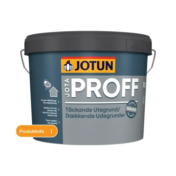 Jotun Jotaproff Täckande Utegrund Gebinde, weiße deckende Renovierungsgrundierung für außen