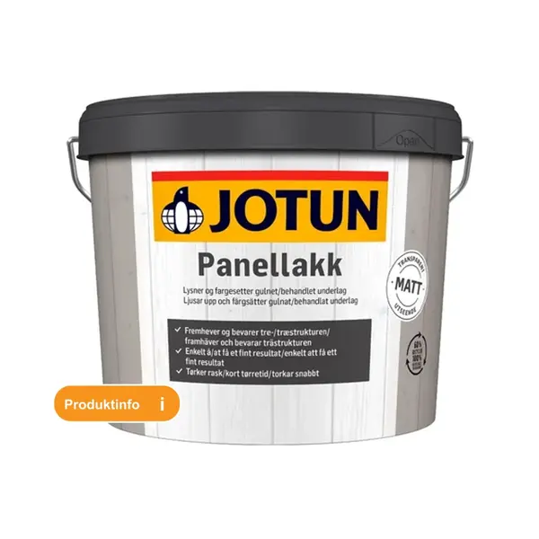 Jotun Panellakk Gebinde, matte Innenbeize mit UV-Filter für helle Holzarten