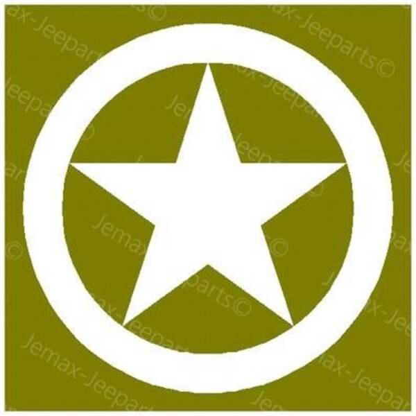 Army Car Parts Products Stencil Normandy Invasion Star 23"