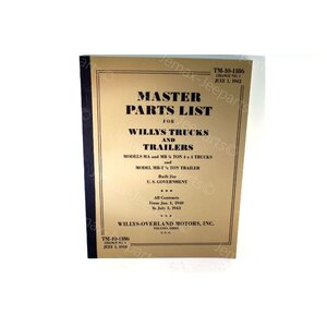 TM-10-1186 Master Parts List