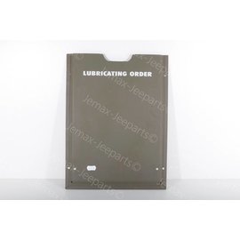 Willys MB Lubrication Guide Pocket