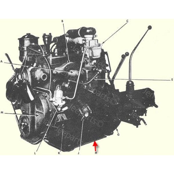 Willys MB Oil Pan assembly