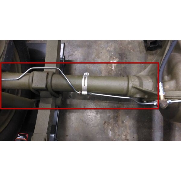 Willys MB BRAKE LINE, rear tee to left wheel cylinder