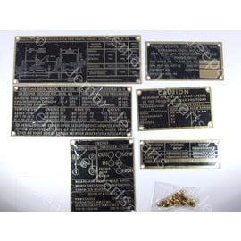 M38A1/Nekaf M38 Data Plate Set