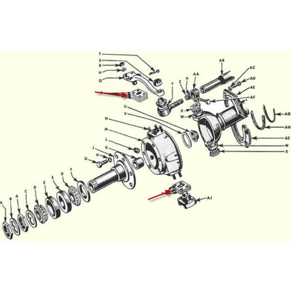 Willys MB Q SHIM KIT, king pin bearing