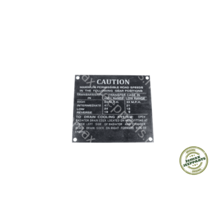 Stencils & Stickers Willys MB Dataplate Caution