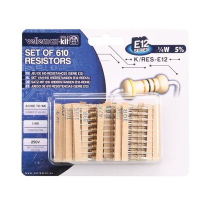 Set of 610 resistors (E12 series)