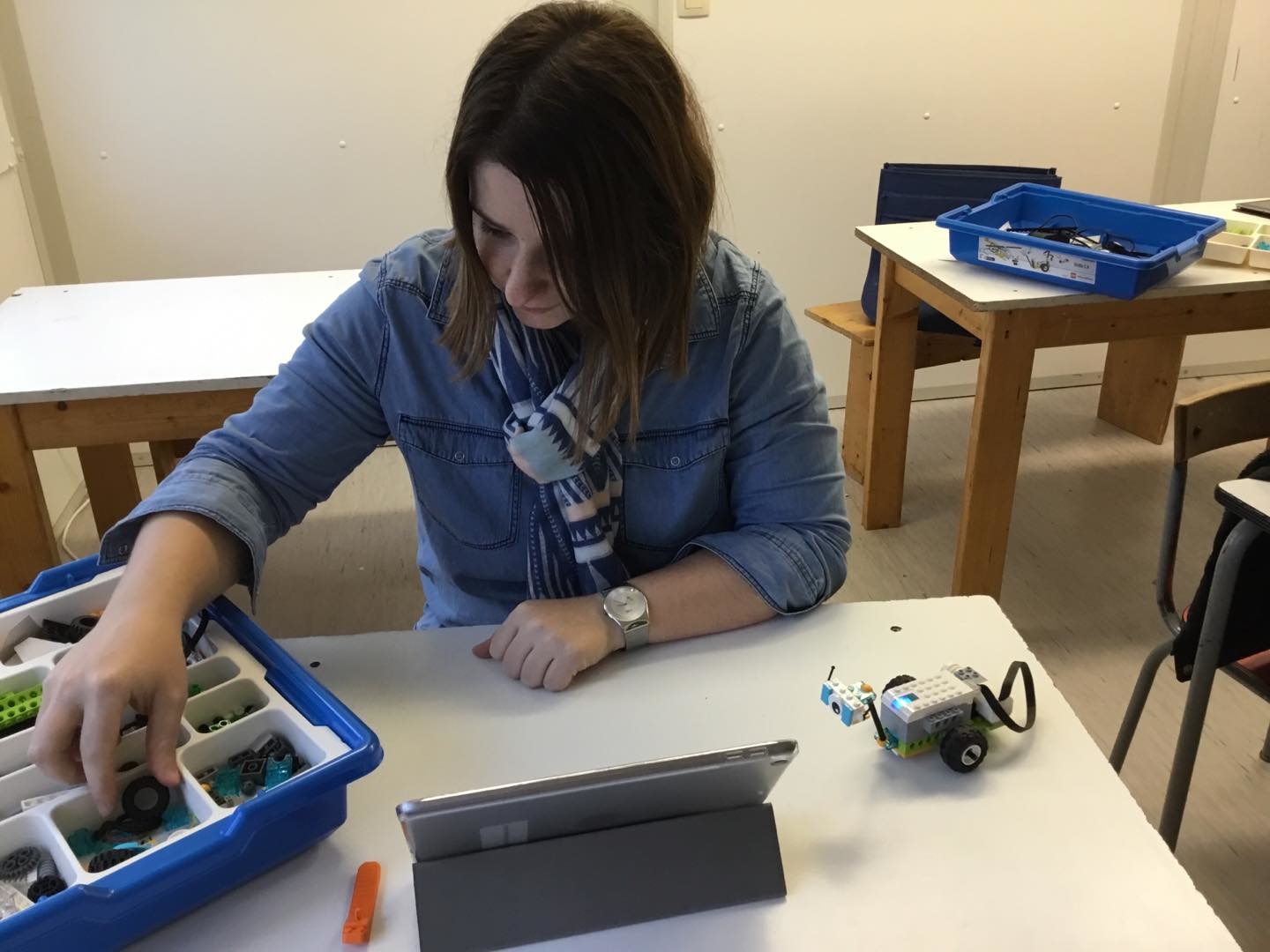 Naomi Blauwers, institutrice sur LEGO Education  et  WeDo2.0