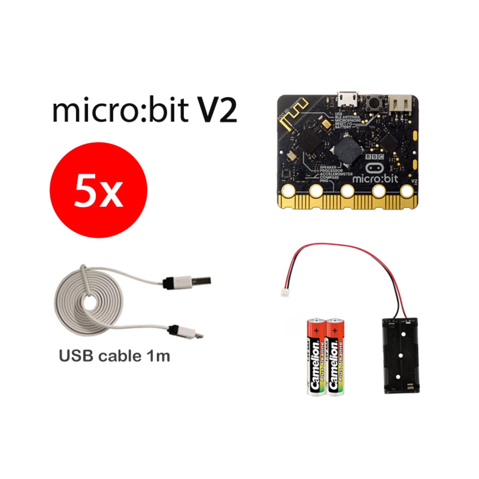 BBC micro:bit Micro:bit V2.2 Starter 5-pack