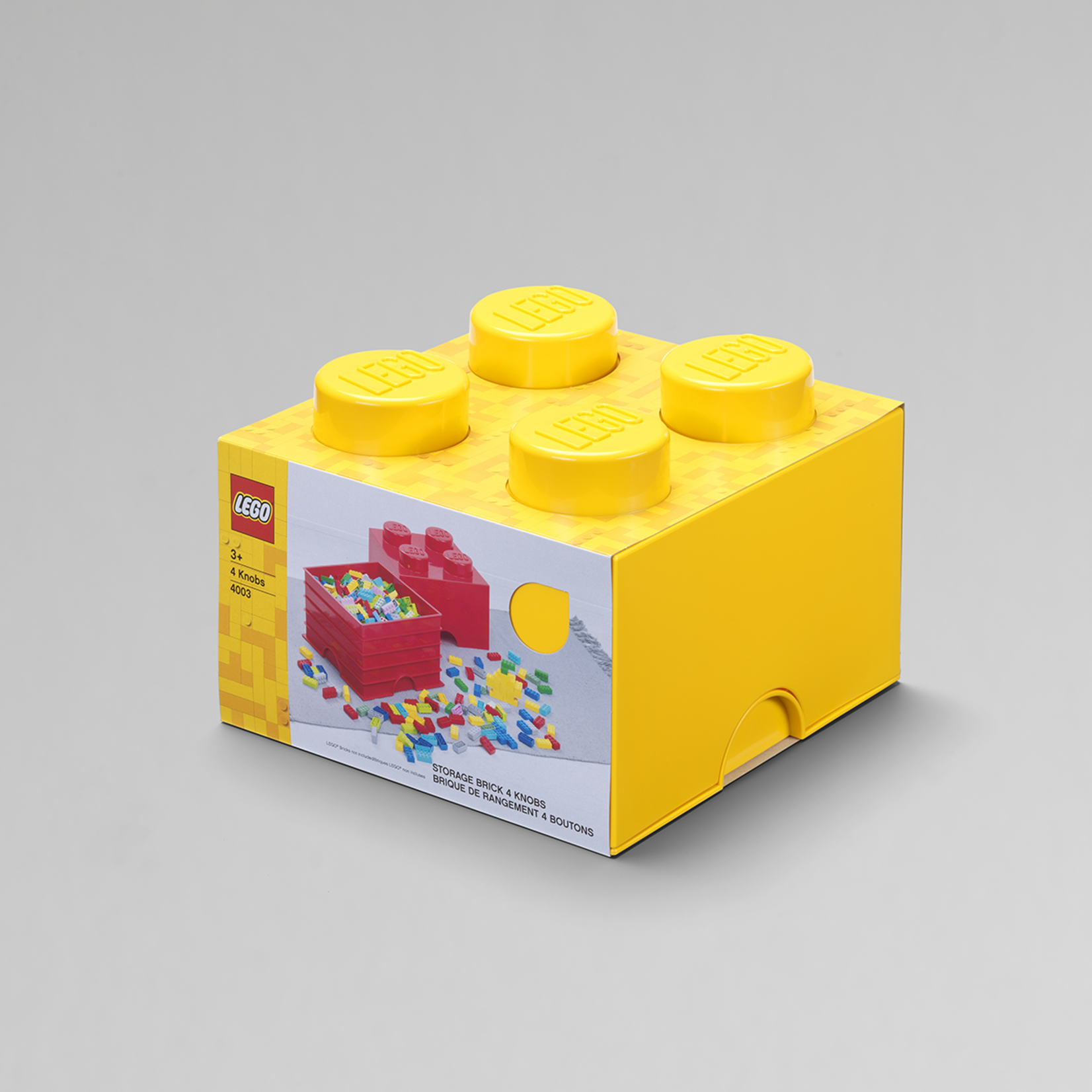 LEGO® Storage box LEGO® brick 2x2 yellow