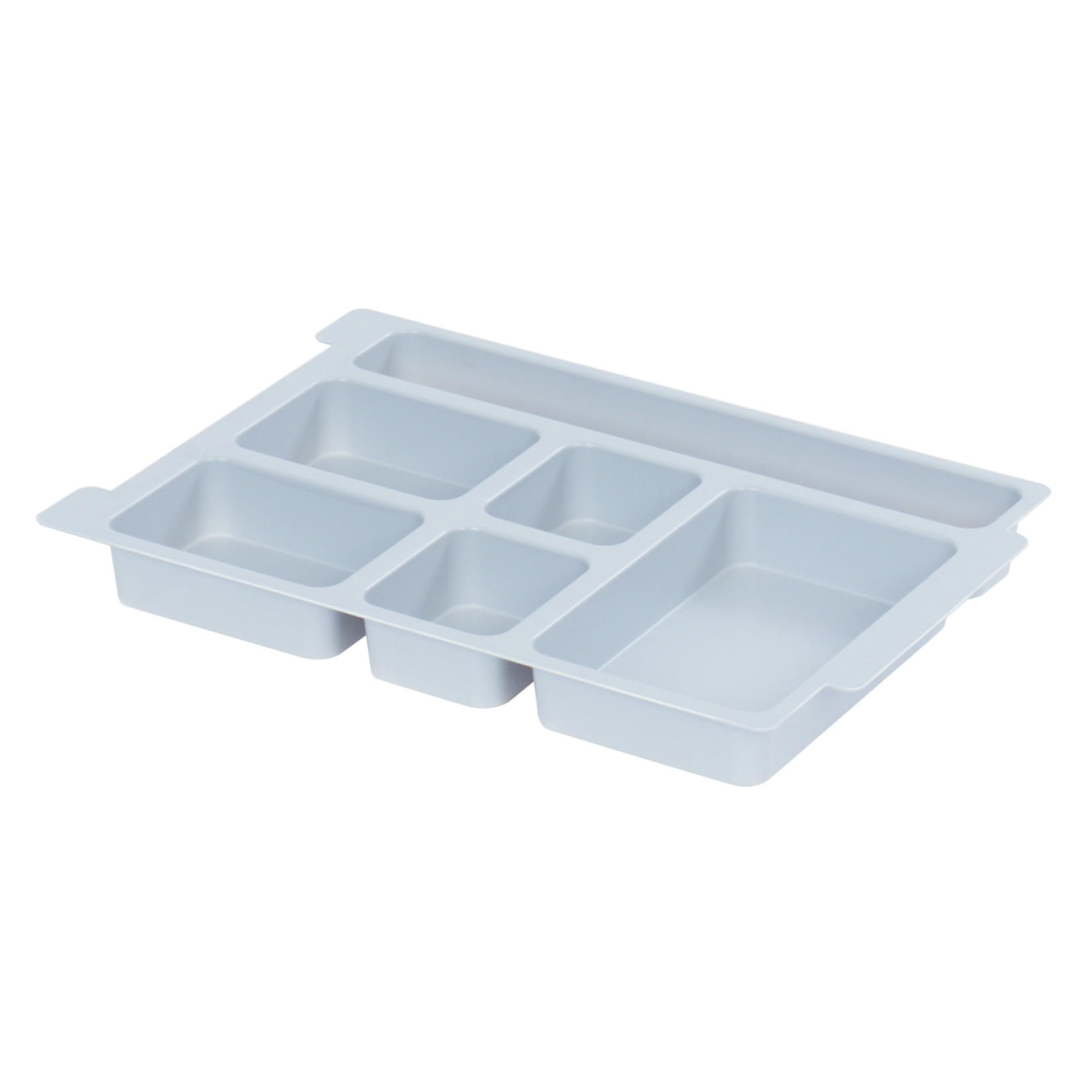 Gratnells Moulded Insert 6 Non Identical Sections for F1 in Dove Grey