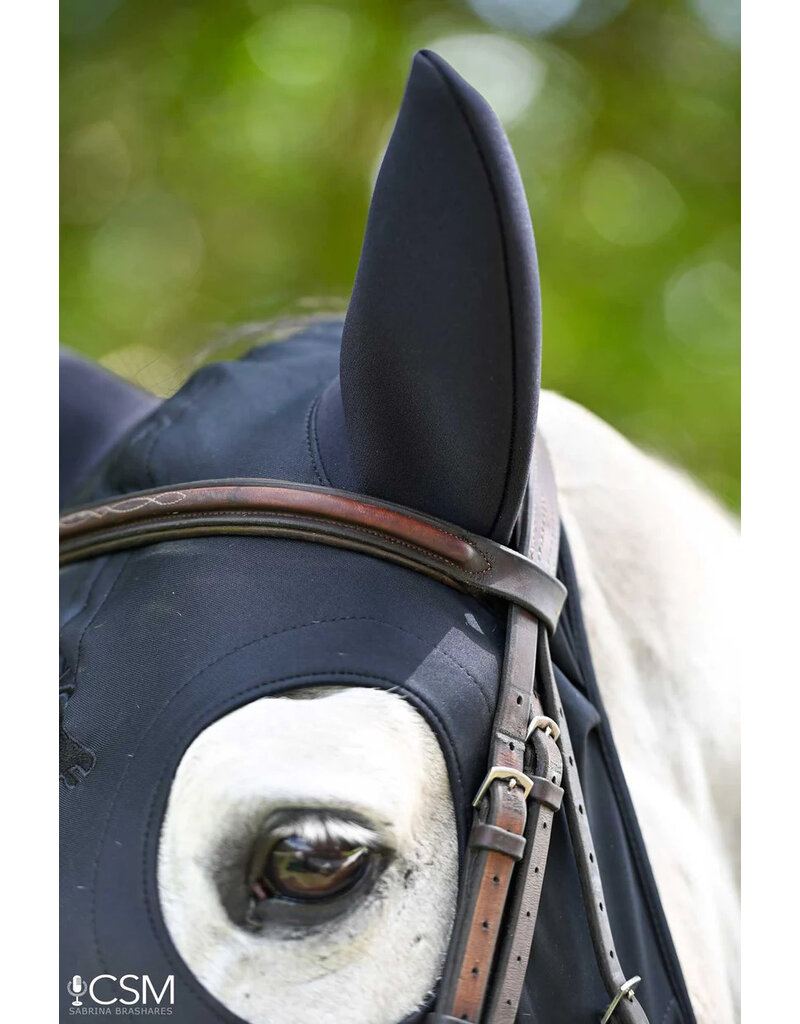 Fenwick Equestrian Fenwick Liquid Titanium masker met geluiddempende oren en velcrosluiting