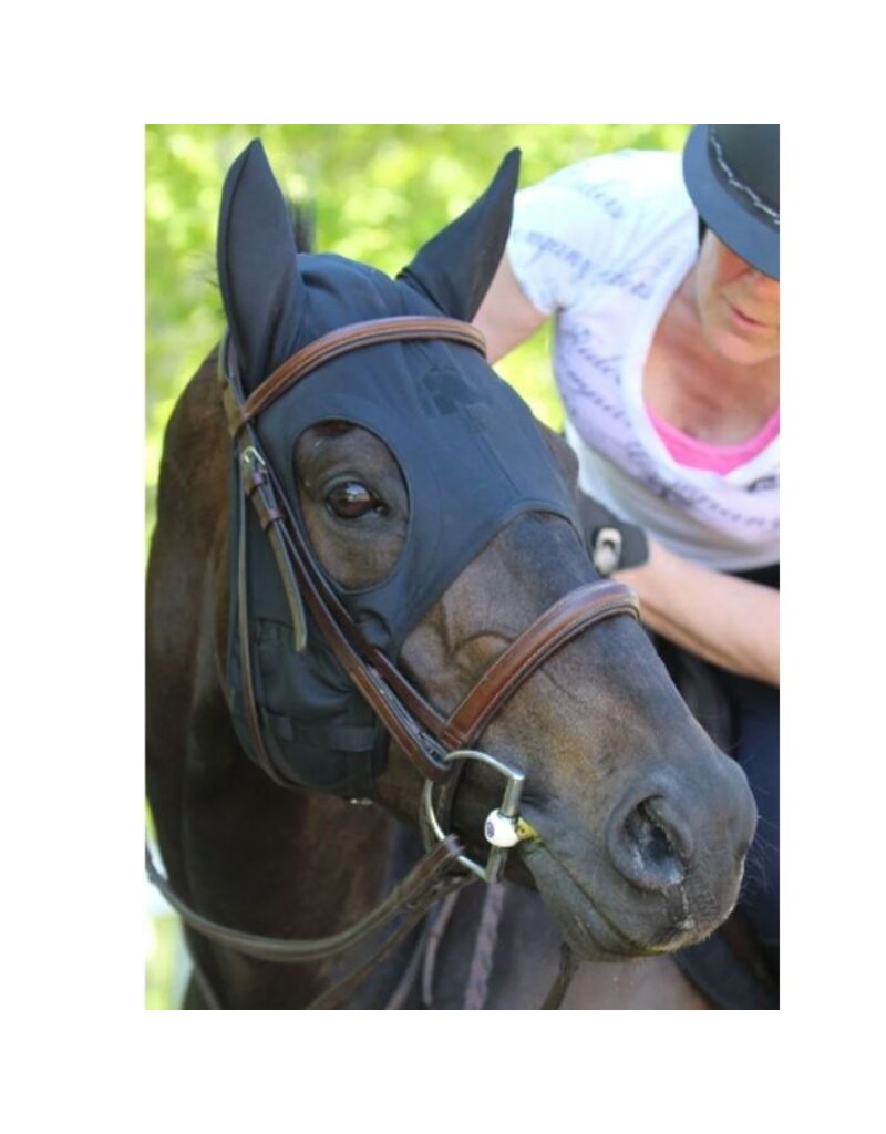 Fenwick Equestrian Fenwick Liquid Titanium masker met geluiddempende oren en velcrosluiting