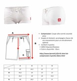 FS-01 Short de compression 3 poches, blanc