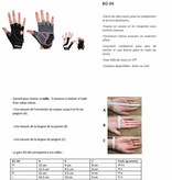 gants de vélo BG-04 courts compétition, blanc