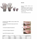 FKG-03 gants de football américain de linebacker pro, LB,RB,TE Gris