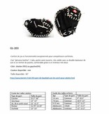 GL-203 gant de baseball cuir de catch pour adulte 34", noir