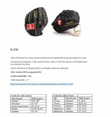 JL-110 gant de baseball initiation PU infield 11", noir