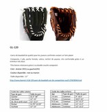 GL-120 gant de baseball cuir de compétition outfield 12", noir