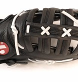 GL-301 gant de baseball cuir de 1er base pour adulte, Noir