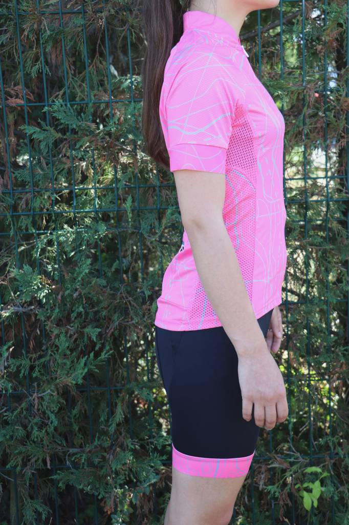 Textile Vélo - Cuissard noir et rose