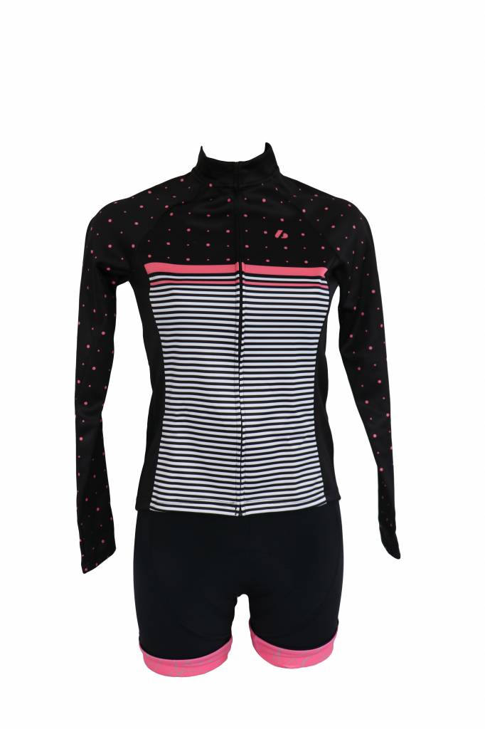 Textile Vélo - Veste manches longues, coupe-vent NOIRE ET ROSE