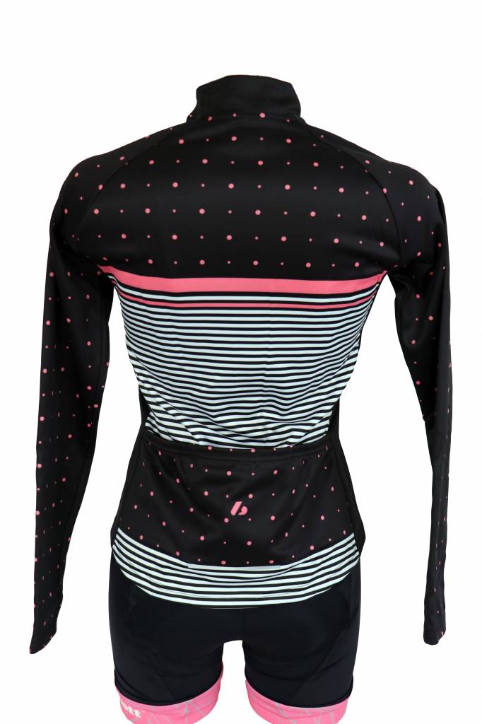 Textile Vélo - Veste manches longues, coupe-vent NOIRE ET ROSE