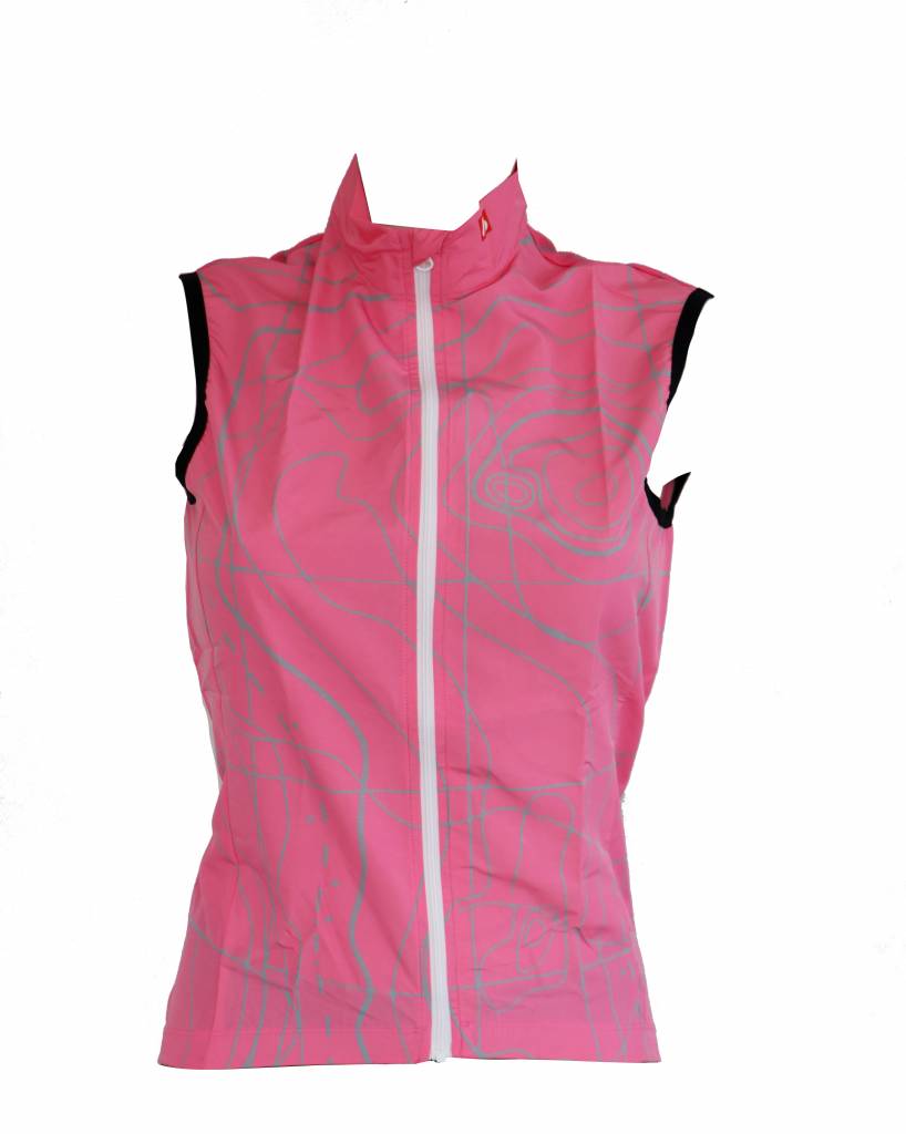 Textile Vélo - Gilet coupe-vent sans manches rose
