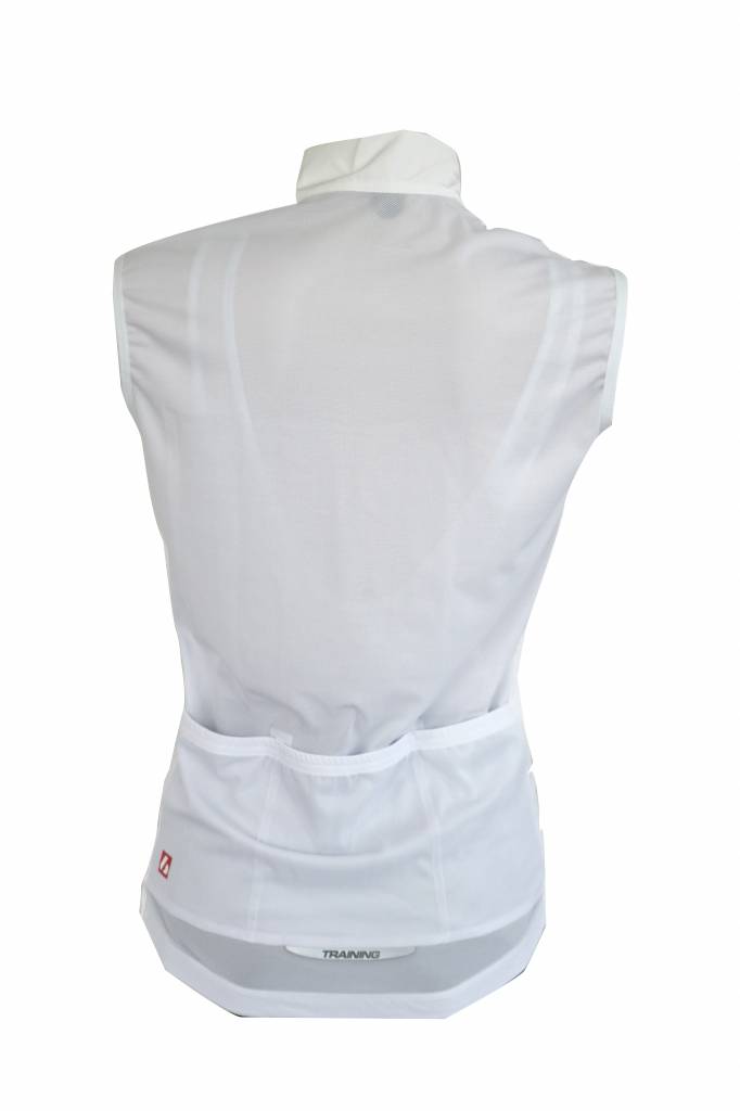 Textile Vélo - Gilet coupe-vent sans manches blanc