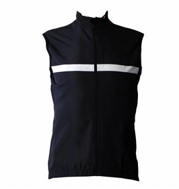 Textile Vélo - Gilet coupe-vent sans manches noir et blanc