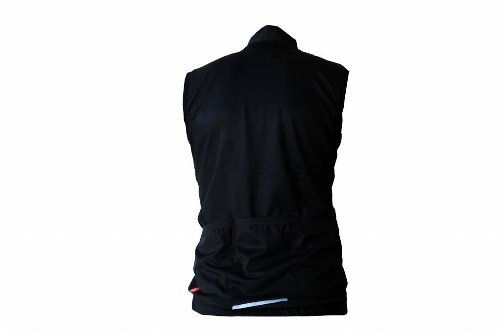 Textile Vélo - Gilet coupe-vent sans manches noir et blanc