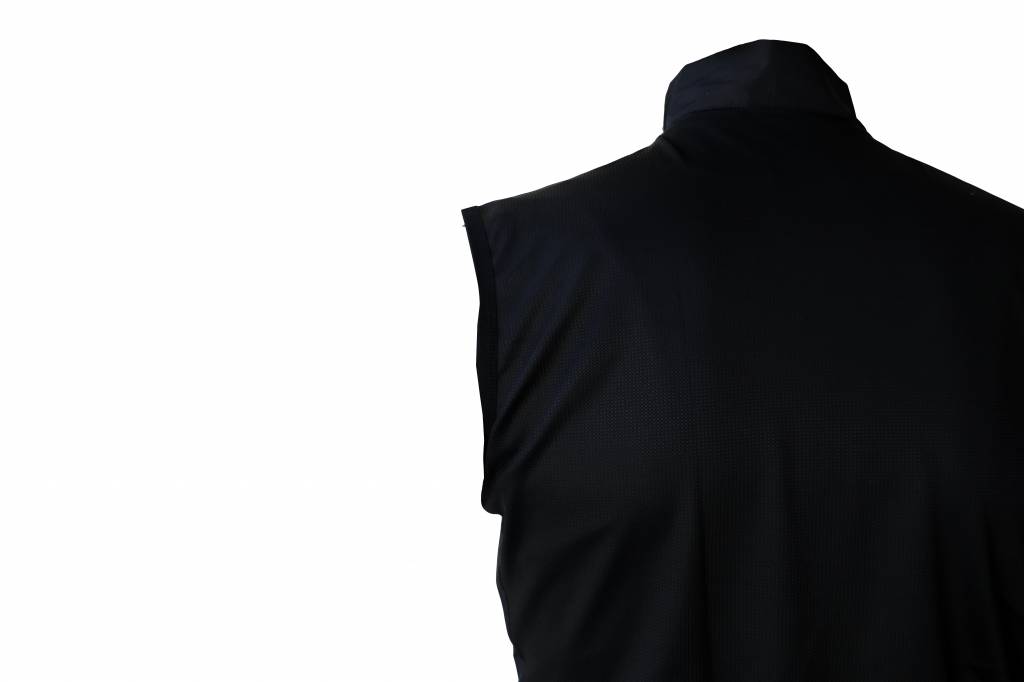 Textile Vélo - Gilet coupe-vent sans manches noir et blanc