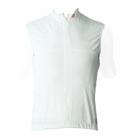 Textile Vélo - Gilet coupe-vent sans manches blanc