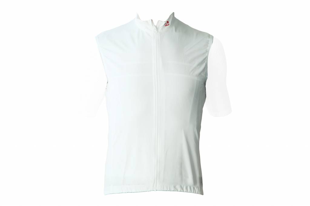 Textile Vélo - Gilet coupe-vent sans manches blanc