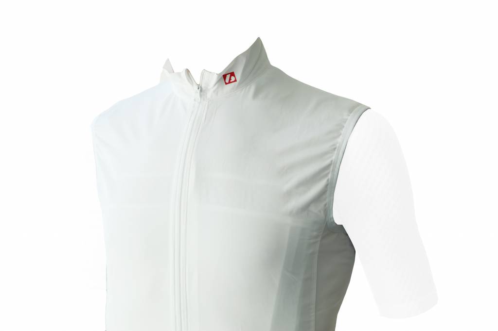 Textile Vélo - Gilet coupe-vent sans manches blanc
