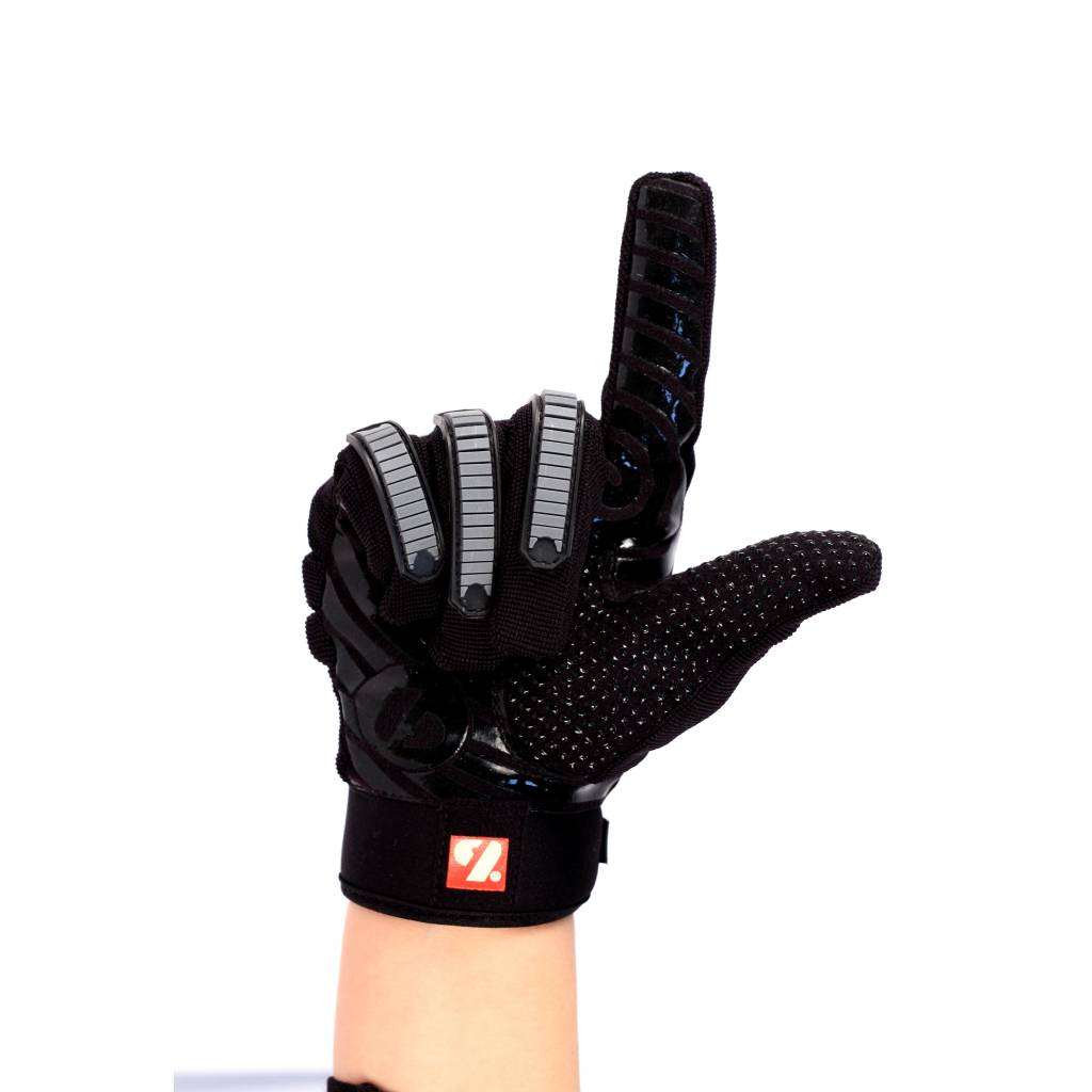 FKG-02 gants de football américain de linebacker, LB,RB,TE, Noir