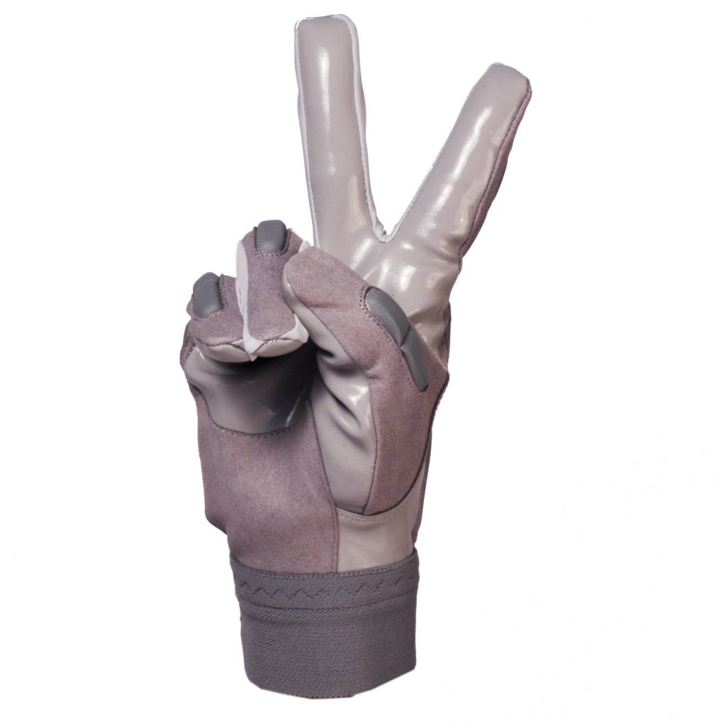 FKG-03 gants de football américain de linebacker pro, LB,RB,TE Gris