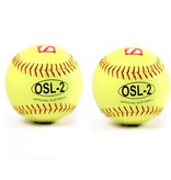 OSL-2 balle de compétition softball, 12'', jaune 2 pièces