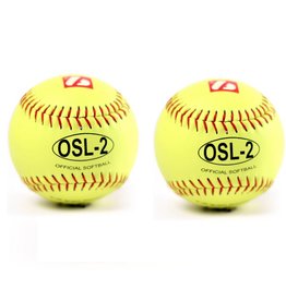 OSL-2 balle de compétition softball, 12'', jaune 2 pièces